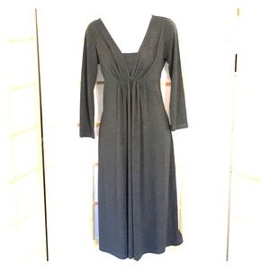 Maternity Isabel Oliver Charcoal Gray V-Neck Dress Viscose/Elastane, Size 8